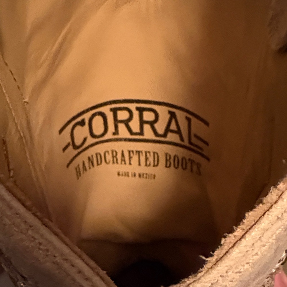 Corral Cream Embroidered Heeled Boots - image 3